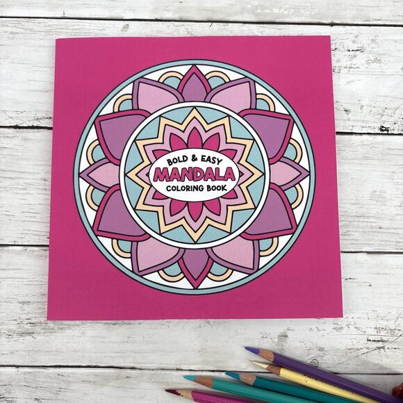 Bold Mandala Coloring Book: 40 Easy Relaxation Designs - Picture 1 of 6